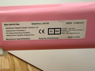 Bici sin pedales Bobike rosa