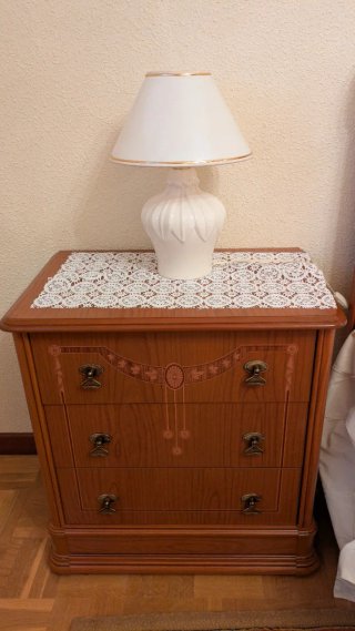 Dormitorio Matrimonio Clásico Madera 1,35