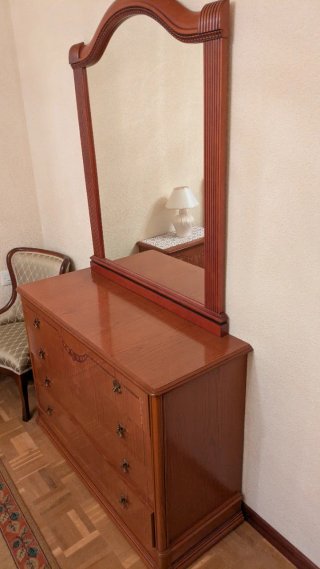 Dormitorio Matrimonio Clásico Madera 1,35