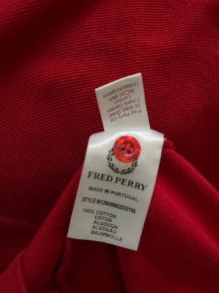 Polo Fred Perry Rojo Talla M