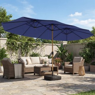 Sombrilla Doble Jardín 4,7x2,8m + Base