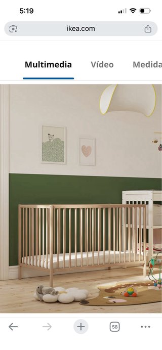 Cuna IKEA SINGLAR Madera Natural