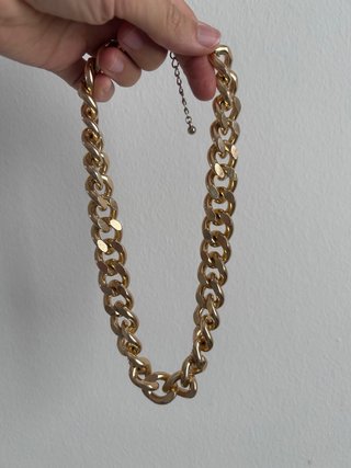 Collar cadena eslabones dorados