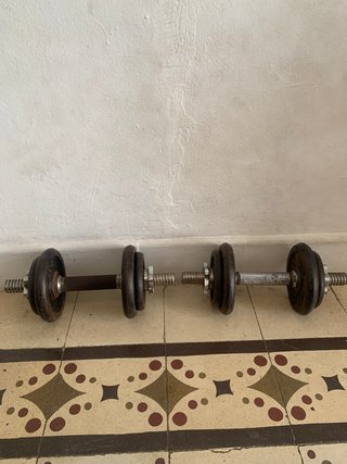Banco de pesas y rack musculación