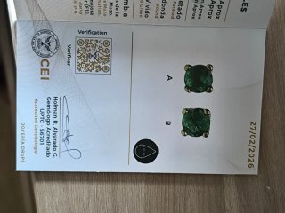 Pendientes Oro y Esmeralda