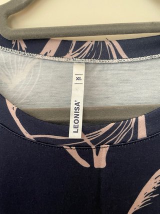 Blusa Leonisa Estampada Azul y Rosa