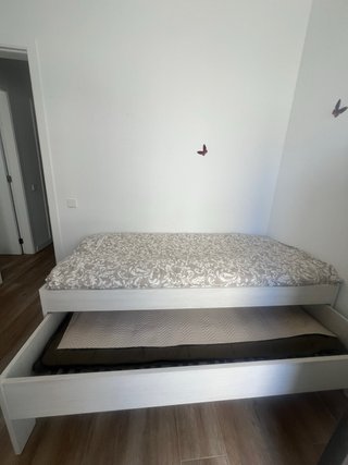 Armario juvenil blanco puertas cristal