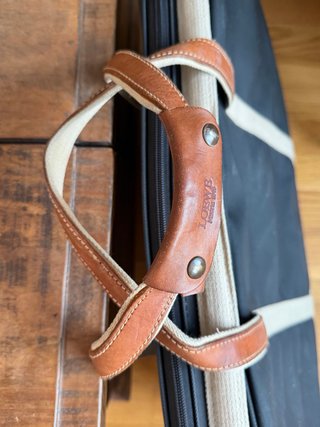 Maleta vintage Loewe negra y beige