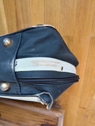 Maleta vintage Loewe negra y beige