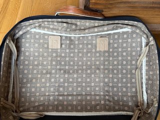 Maleta vintage Loewe negra y beige