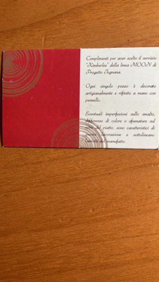 Servizio piatti Tognana decorato