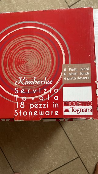 Servizio piatti Tognana decorato