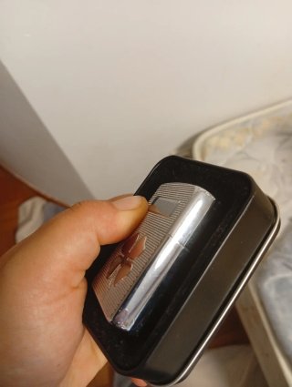 Encendedor vintage trébol plata