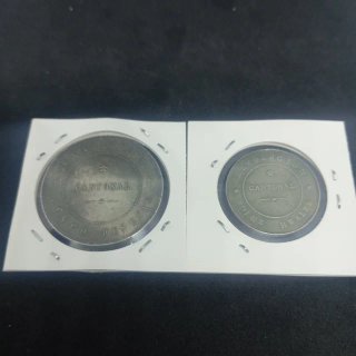🇪🇦 2 MONEDAS CANTONALES 5 PESETAS Y 10 REALES