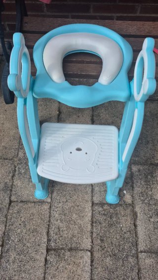 Asiento reductor WC azul con escalón