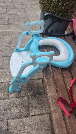 Asiento reductor WC azul con escalón