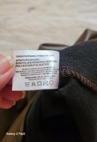Pantaloni effetto pelle marrone