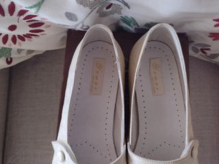 Zapatos niña piel comunión blancos