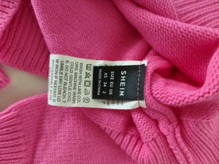 Jersey Crop Top Rosa Shein Talla XS