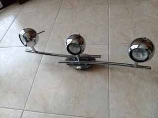 Lampadario moderno 3 luci argento