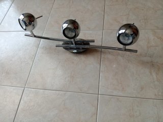 Lampadario moderno 3 luci argento