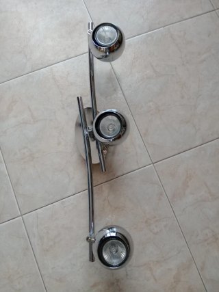 Lampadario moderno 3 luci argento