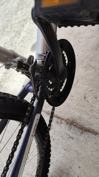 Bicicleta de Montaña Morada y Plateada