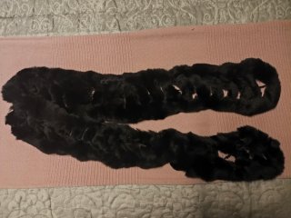 Bufanda de pelo negra