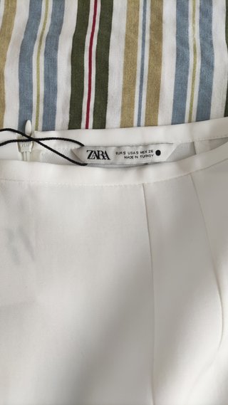 Falda Zara Blanca Talla S