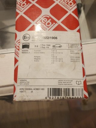 Pastillas de freno Febi Bilstein