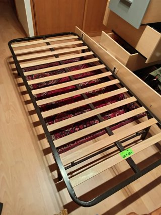 Cama nido con cajones y dos colchones de 90x1,90