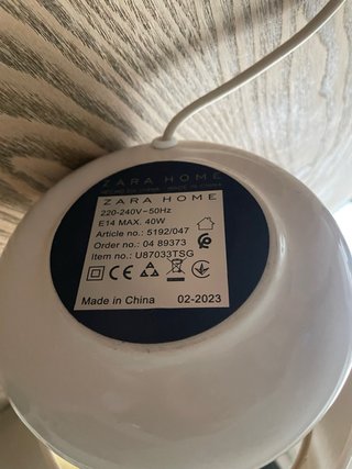 Lámpara de mesa Zara home