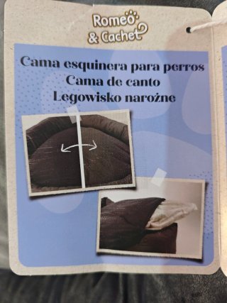 Letto angolare per cani grigio