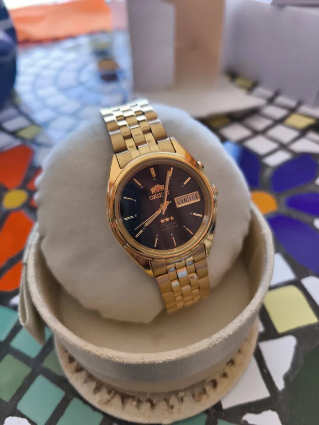 Relógio Orient Aço Dourado Automático