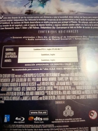 Independence Day Resurgence Steelbook Blu-ray 3D