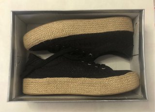 Scarpe Guru donna Tg 39 nere con suola espadrillas