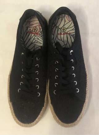 Scarpe Guru donna Tg 39 nere con suola espadrillas