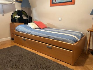 Cama nido con cajonera madera