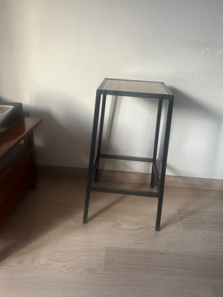 2 Taburetes Altos Metal y Madera
