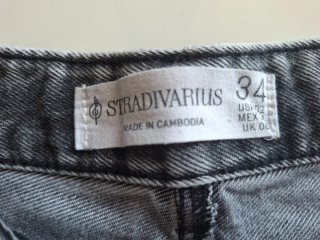 Shorts Stradivarius Talla 34 Gris pantalones corto