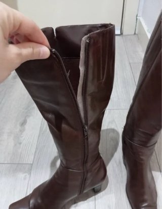 Stivali alti in pelle marrone Taglia 38