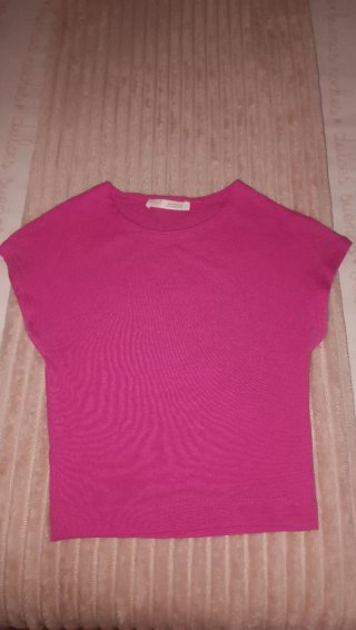 Camiseta rosa manga corta