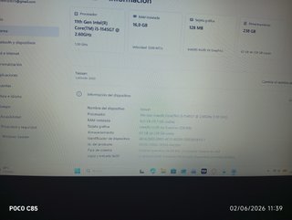 Portátil Dell i5 11ª Gen Negro