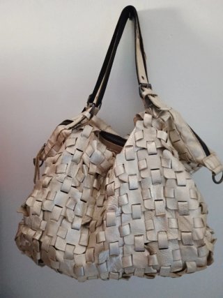 Bolso DMR Cuero Beige/dorado claro