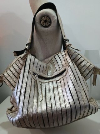 Bolso DMR Cuero Beige/dorado claro