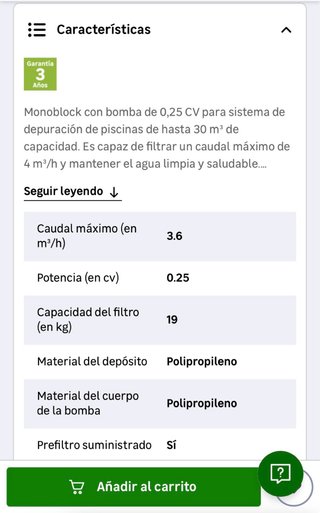Depuradora piscina Monoblock QP 0.25 CV