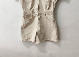 Mono corto vaquero crema Zara mujer Talla S