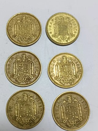 Lote 6 pesetas Francisco Franco 1966