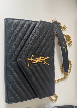 Bolso Saint Laurent Negro y Dorado