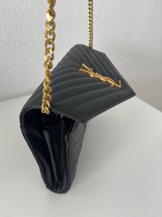 Bolso Saint Laurent Negro y Dorado